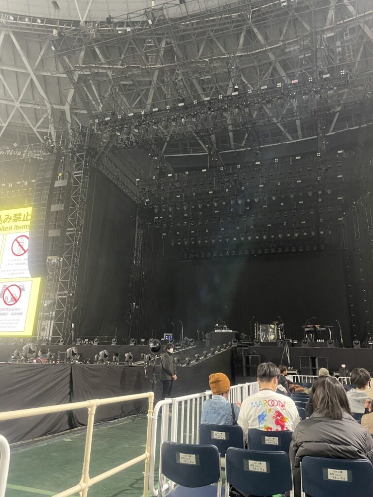 Interior view of Kyocera Dome before the concert started