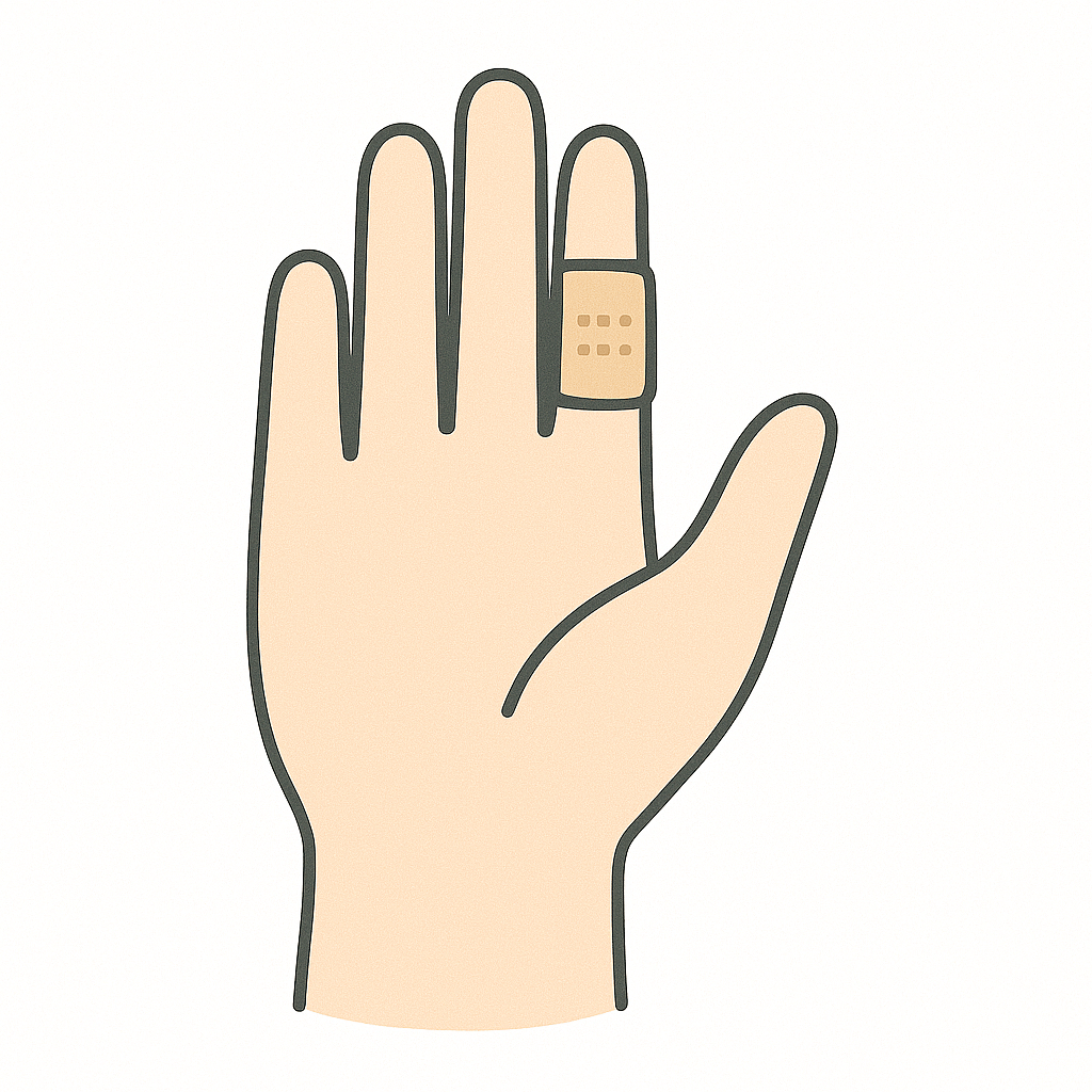 Finger Cuts First Aid in Japan, Protect the wound with bandage or gauze