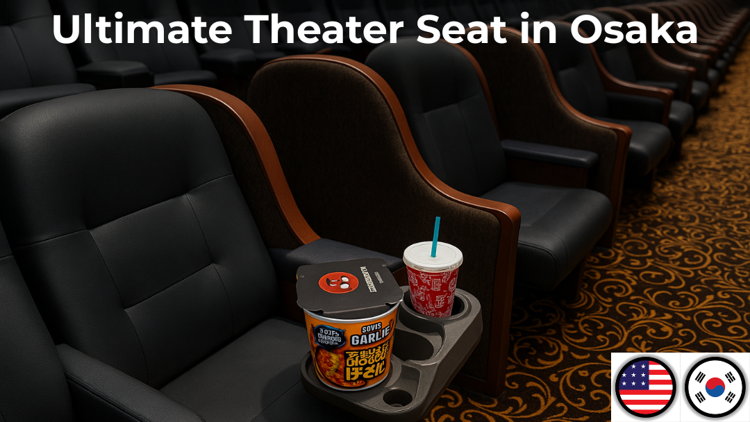 Ultimate Premium Theater Premium Seat at Umeda Toho Cinemas in Osaka with luxurious leather and premium setup
