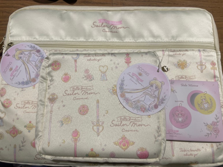 Sailor Moon 3COINS Collaboration 2023 PC case, gadget pouch, slide mirror