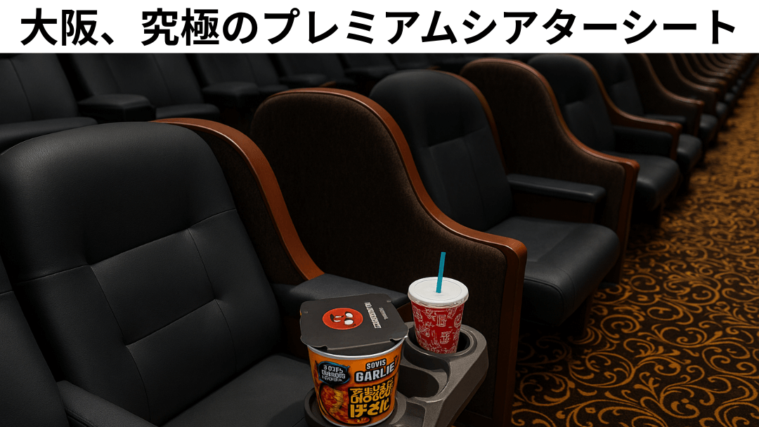 大阪の梅田TOHOシネマズで体験する、豪華なレザーとプレミアム設備を備えた究極のプレミアムシアター席