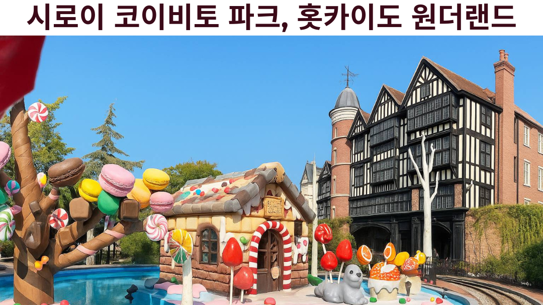 원더랜드라는 이름의 시로이 코이비토 파크의 환상적인 과자 테마 풍경