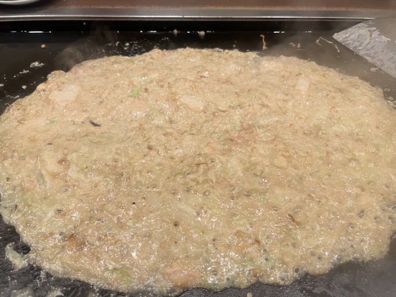 Finished Mentaiko Mochi Monja at Moheji