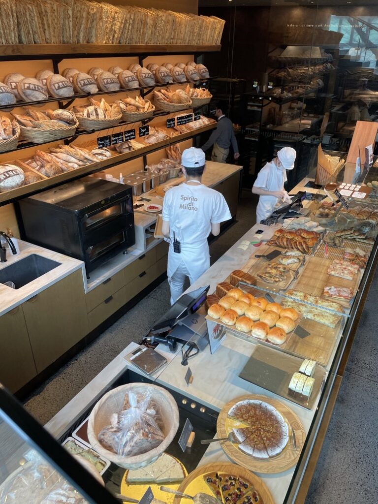 Customized bread order counter on the first floor