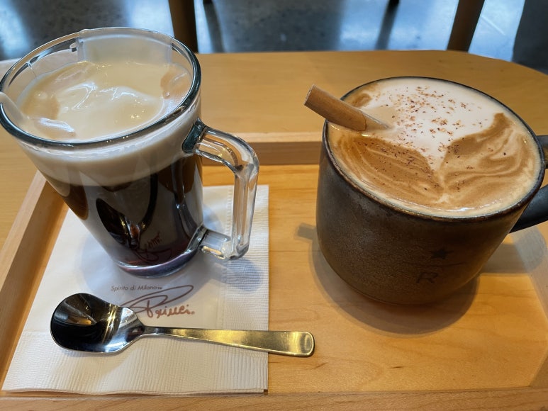 Barrel-Aged Merry Cream Coffee and Cinnamon Latte I ordered