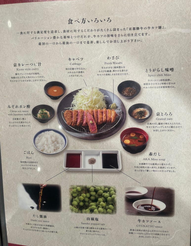 牛カツと一緒に楽しめる薬味とつけだれの種類 牛カツ京都勝牛
