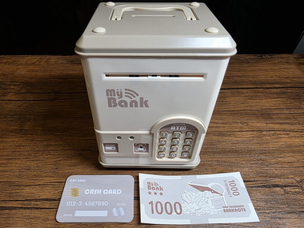 電子貯金箱の付属品一式