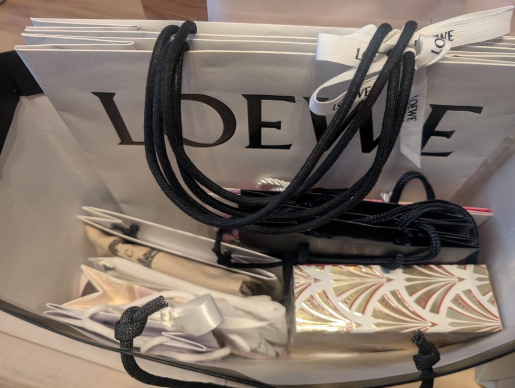 Luxury shopping bags from Loewe