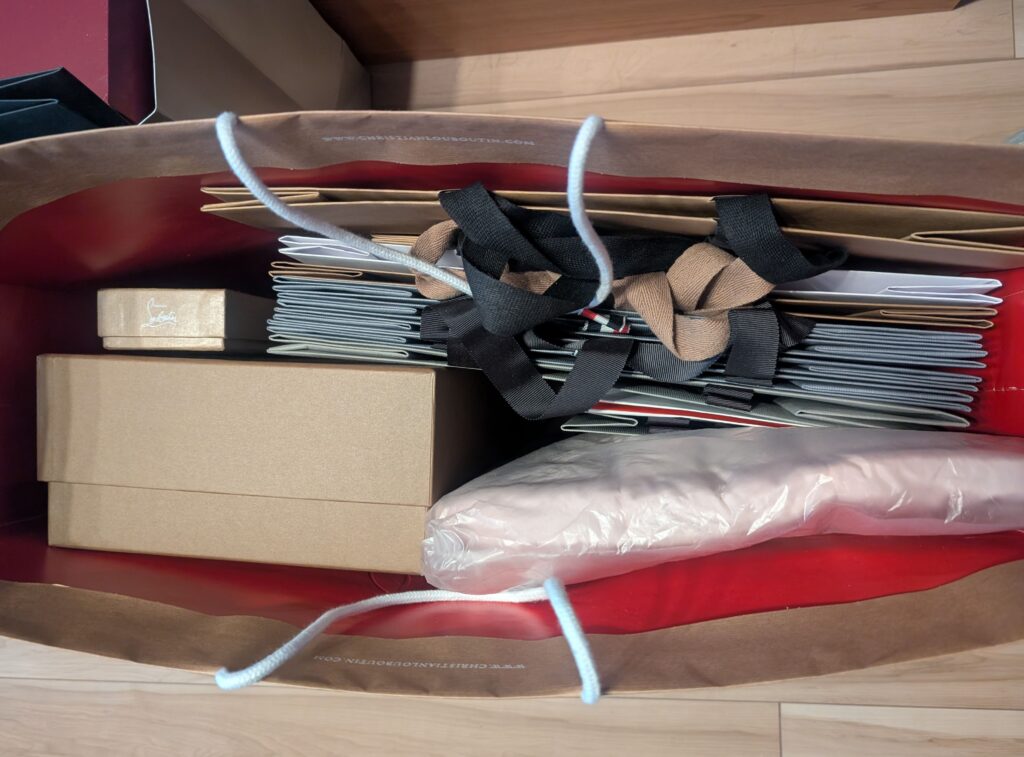 Luxury shopping bags from Thom Browne