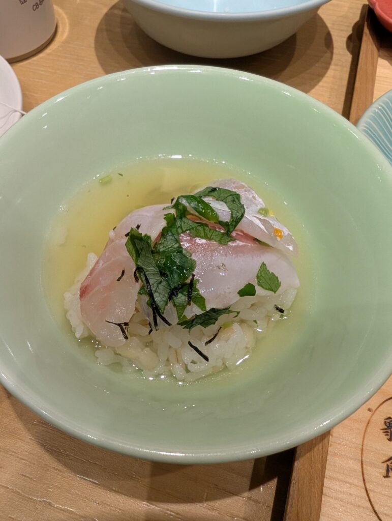 Ochazuke made by pouring broth over rice