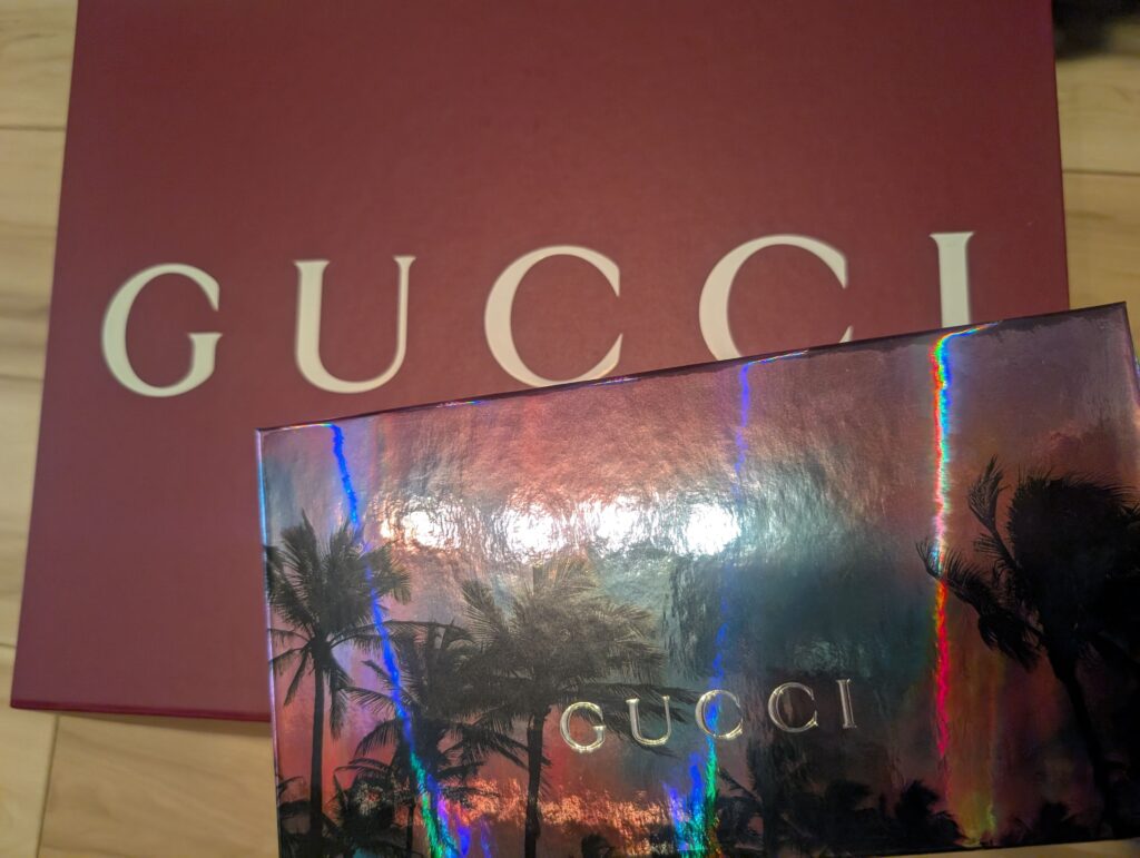 Gucci luxury brand box