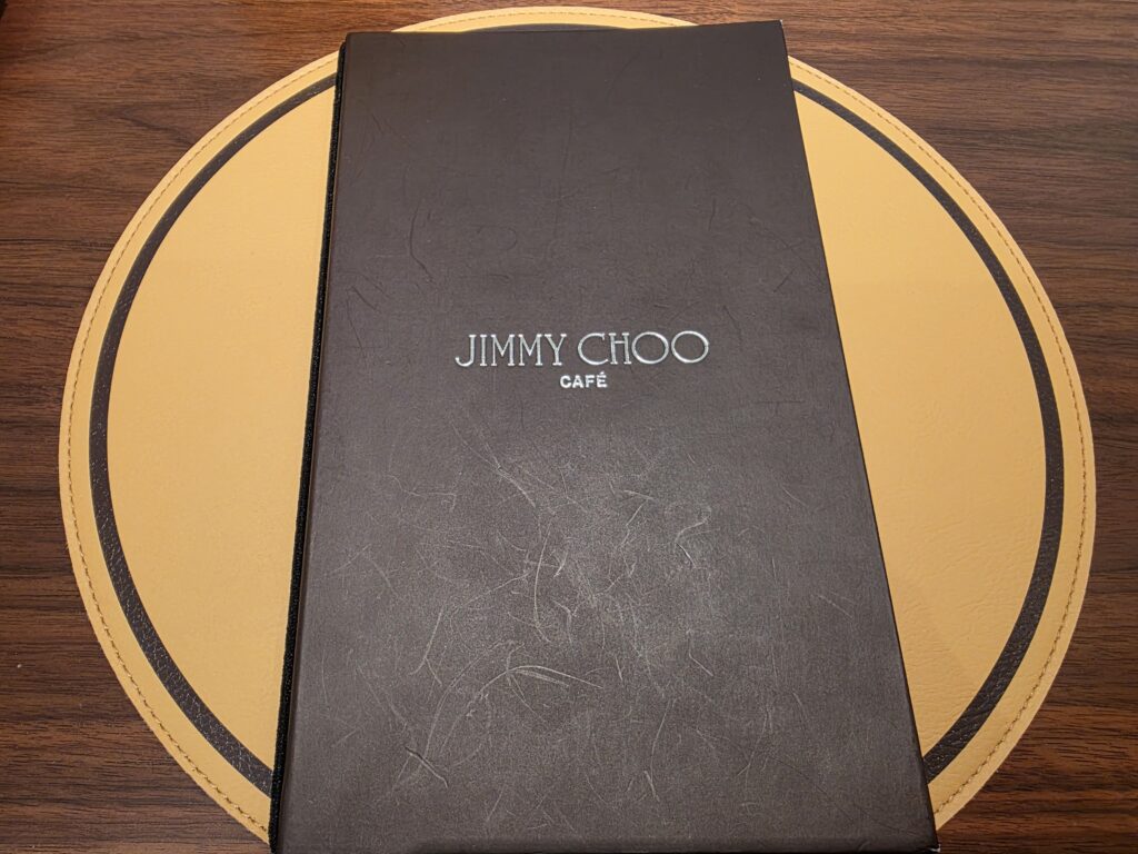 阪急メンズ大阪のジミーチュウカフェのメニュー