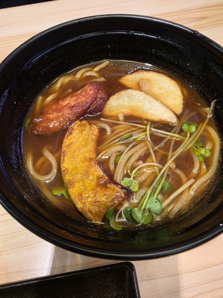 Udon dish ordered at Sushiro